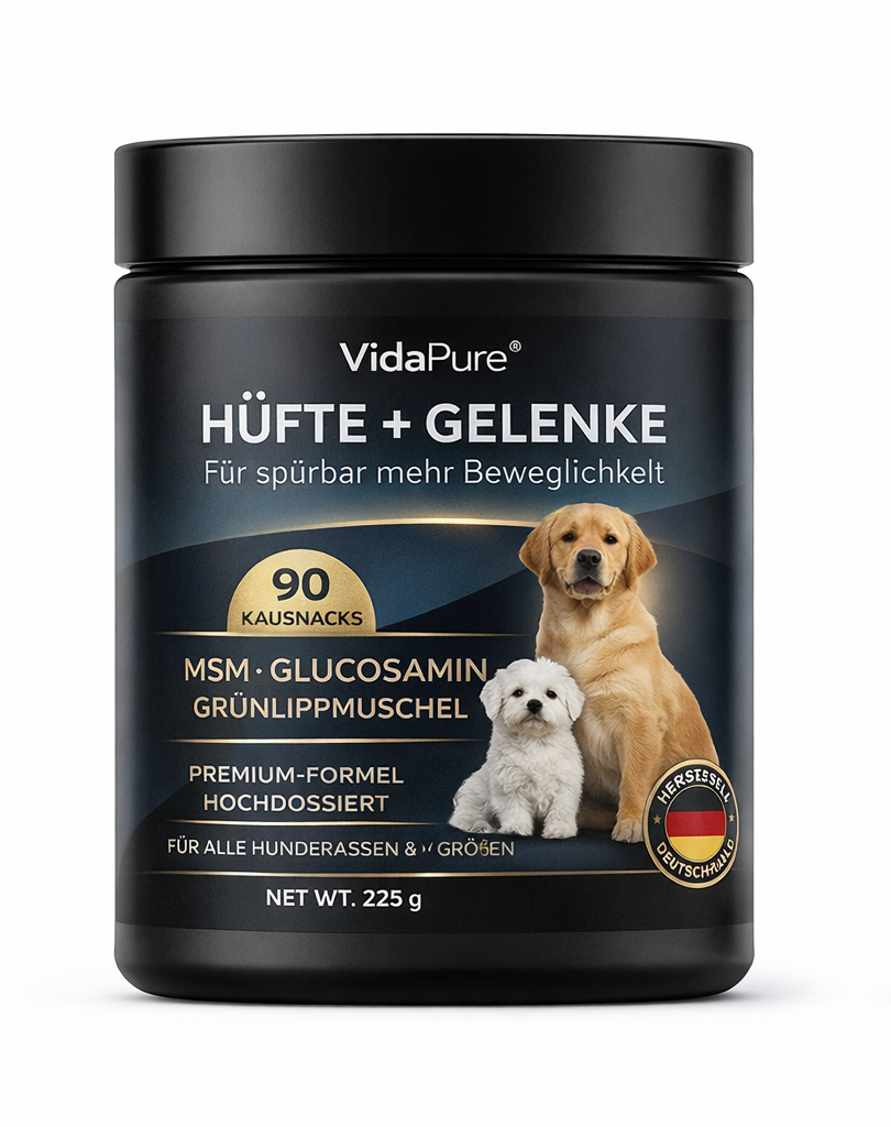 VIDAPURE™ Hüfte & Gelenke Kautabletten für Hunde – 90 Stück